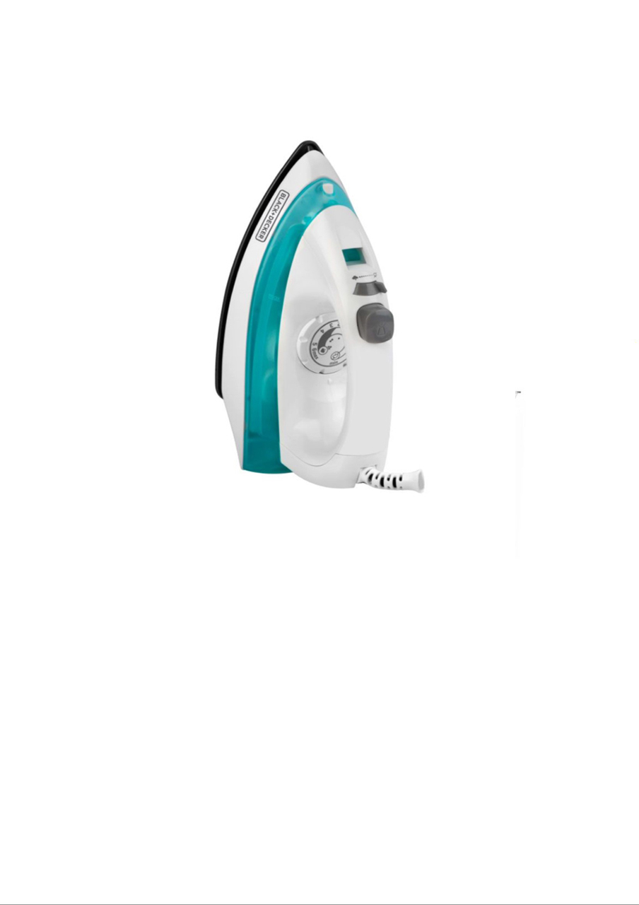 BLACK AND DECKER PLANCHA PARA ROPA 1100WATTS QUICKAN EASY SURLA ANTIADHERENTE ROCIO VERDE